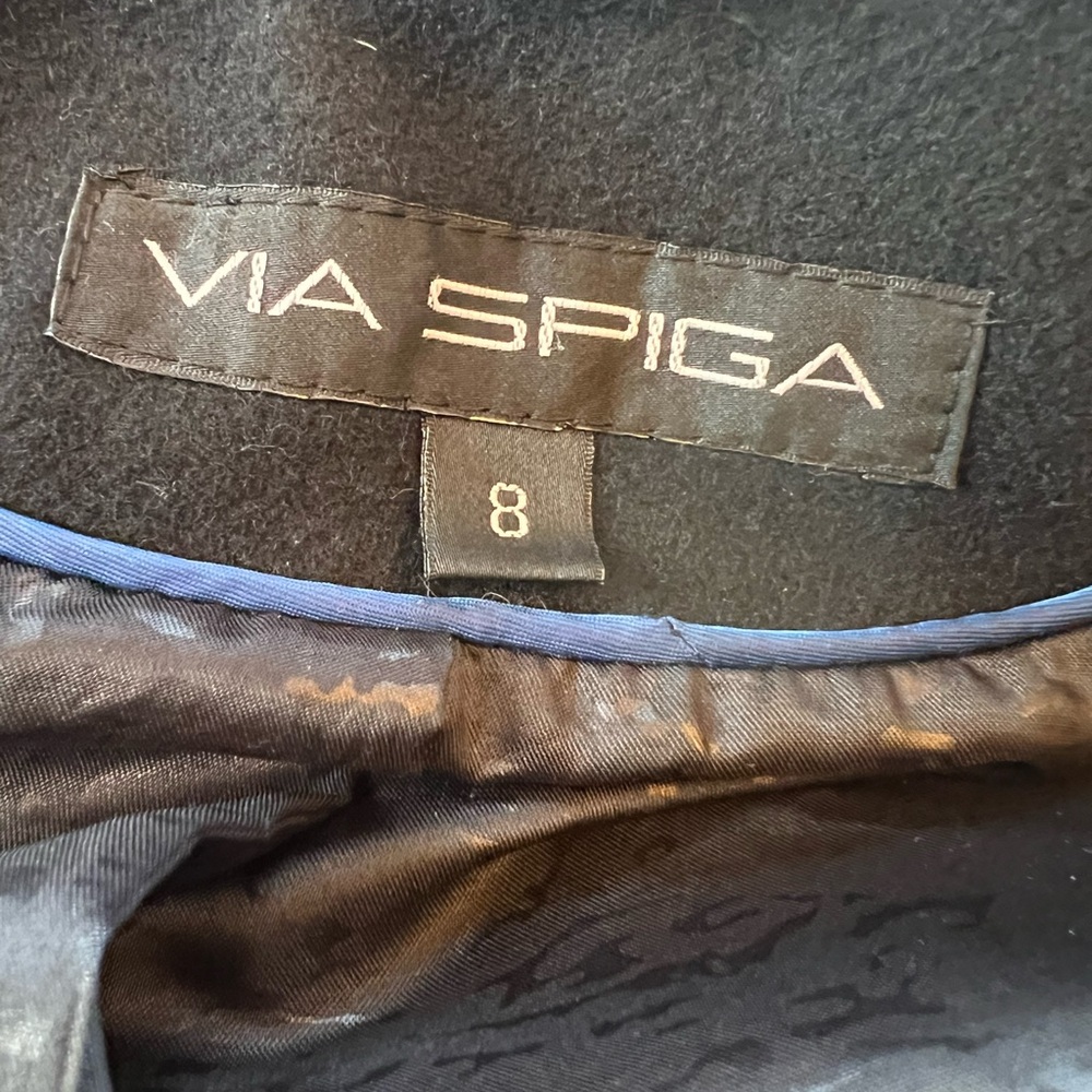 Via Spiga Black Belted Coat - Picture 11 of 13